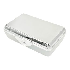 Metallic Pencil Case Box-Grey